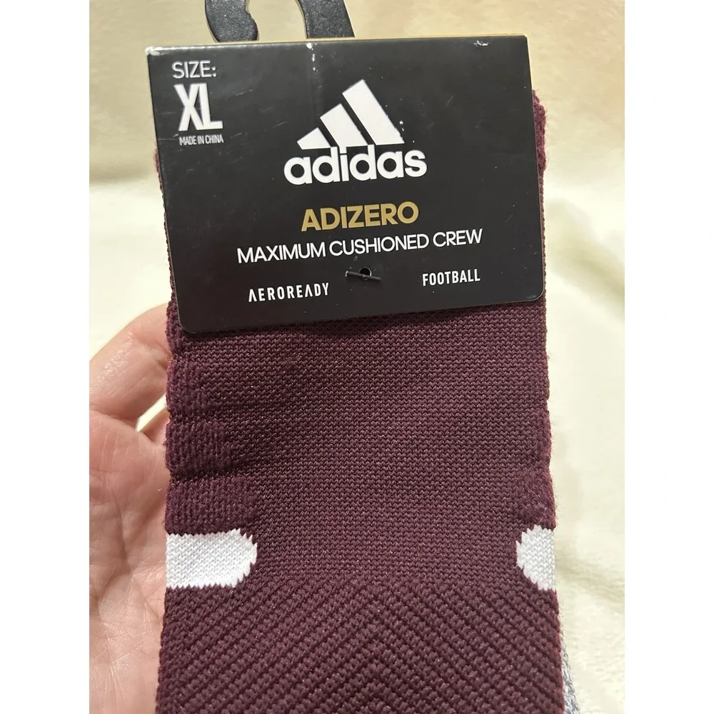 Adidas Adizero Mens Football Max Cushioned Crew Socks XL (JC)